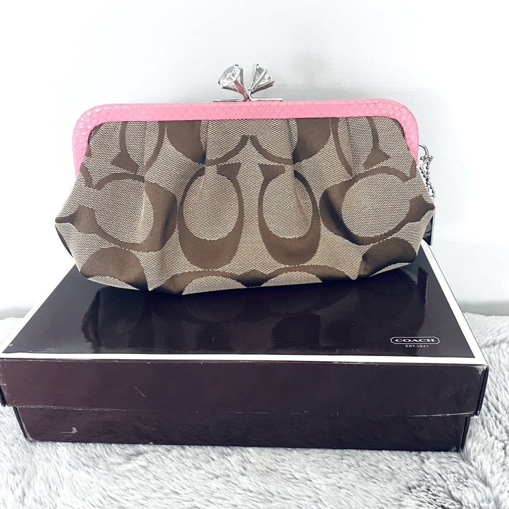 Authentic Coach Snakeskin Clutch